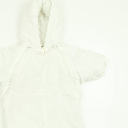 Ladybird Girls White   3-in-1 Jacket Poncho Size 0-3 Months   Hook & Loop