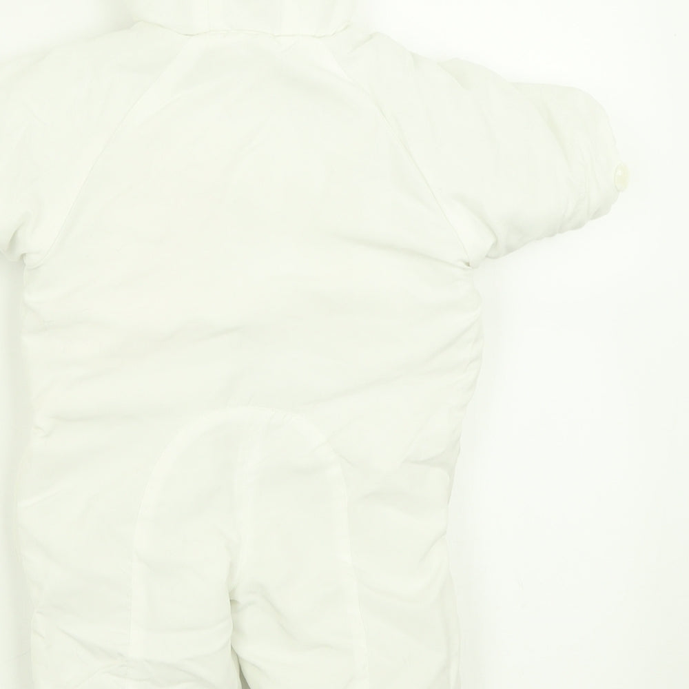 Ladybird Girls White   3-in-1 Jacket Poncho Size 0-3 Months   Hook & Loop