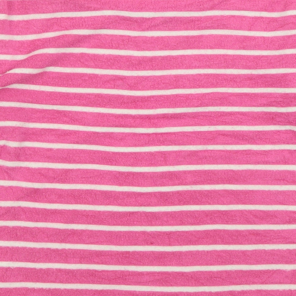 NEXT Girls Pink Striped Polyester Basic Casual Size 9 Years Crew Neck Pullover