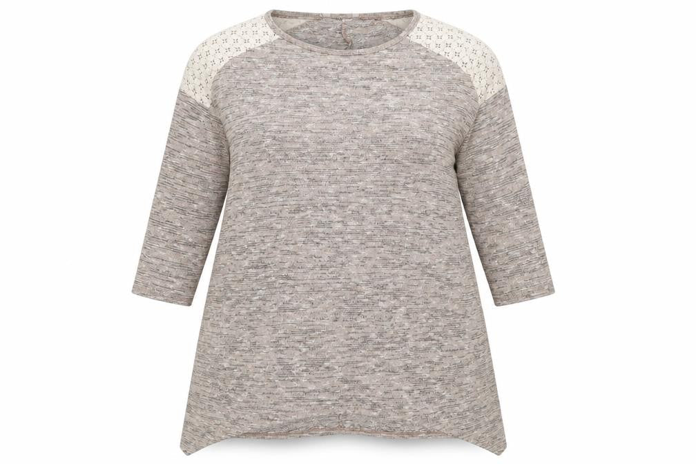 Front view of George women’s purple viscose tunic t-shirt, size UK 12, crew neck
