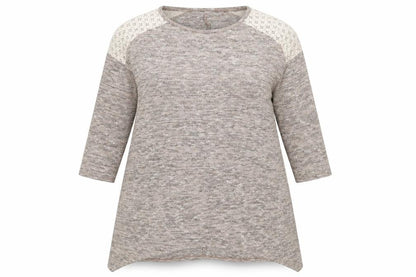 Front view of George women’s purple viscose tunic t-shirt, size UK 12, crew neck