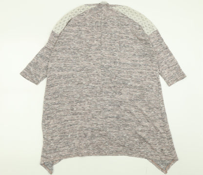 George Womens Purple  Viscose Tunic T-Shirt Size 12 Crew Neck