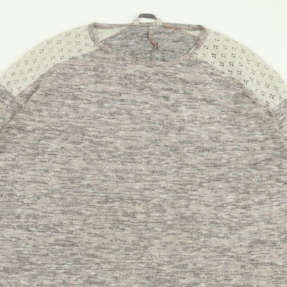 George Womens Purple  Viscose Tunic T-Shirt Size 12 Crew Neck