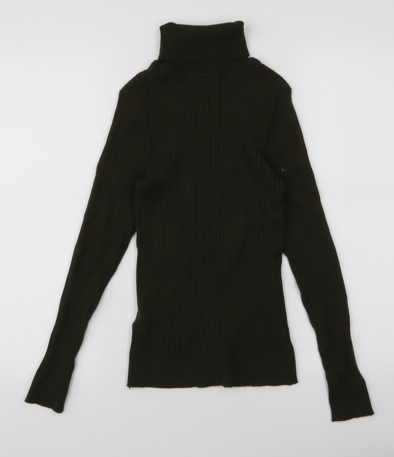 Primark Womens Green Roll Neck  Viscose Pullover Jumper Size M