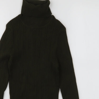 Primark Womens Green Roll Neck  Viscose Pullover Jumper Size M