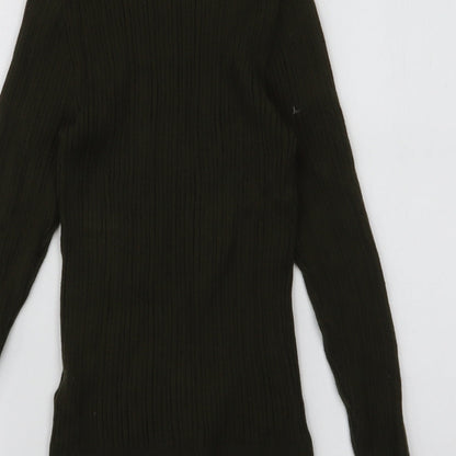 Primark Womens Green Roll Neck  Viscose Pullover Jumper Size M