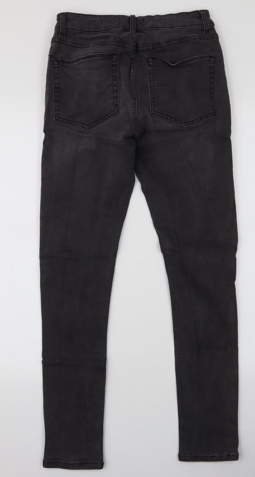 ASOS Mens Grey  Cotton Skinny Jeans Size 28 in L32 in Slim Zip