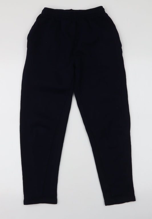 Diamond Kids Boys Blue  Acrylic Jogger Trousers Size XS  Slim Pullover