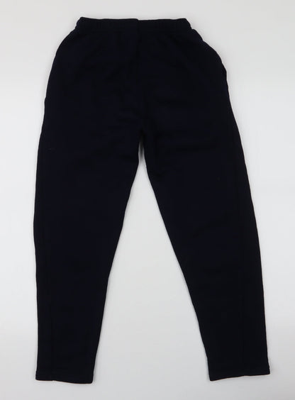 Diamond Kids Boys Blue  Acrylic Jogger Trousers Size XS  Slim Pullover