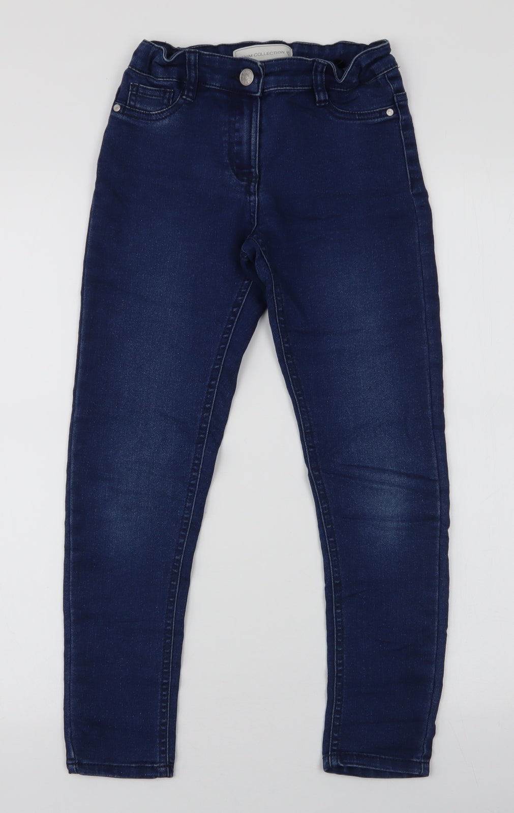 Dunnes Stores Boys Blue  Cotton Skinny Jeans Size 9 Months  Slim Zip