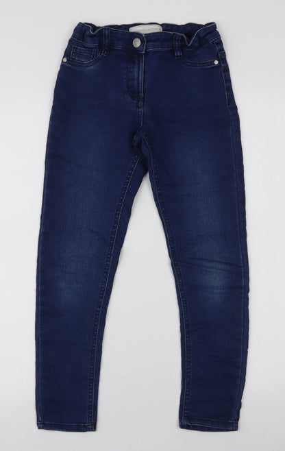 Dunnes Stores Boys Blue  Cotton Skinny Jeans Size 9 Months  Slim Zip
