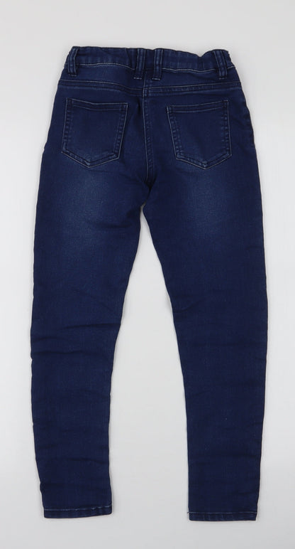 Dunnes Stores Boys Blue  Cotton Skinny Jeans Size 9 Months  Slim Zip