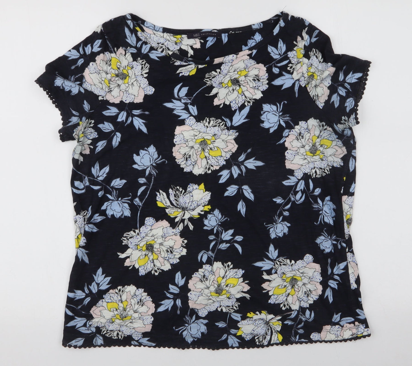 Womens UK Size 12 Marks and Spencer Multicoloured Jersey T-Shirt