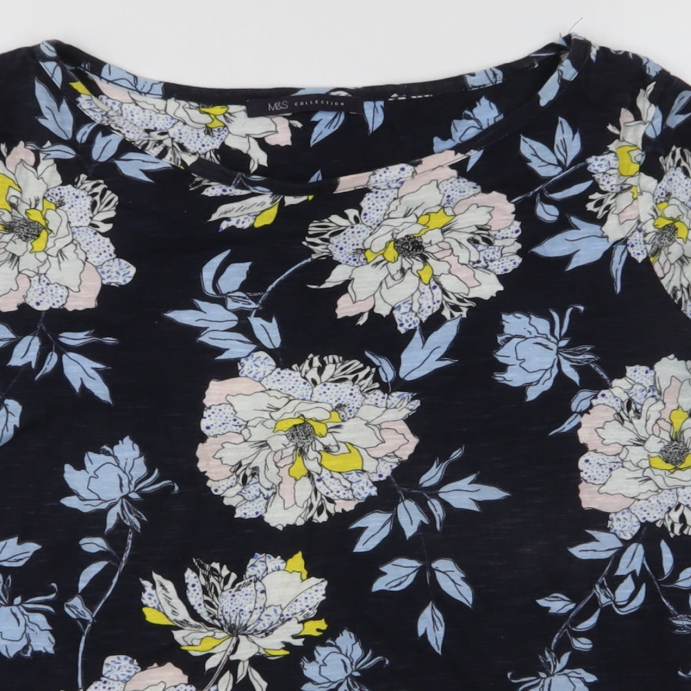 Womens UK Size 12 Marks and Spencer Multicoloured Jersey T-Shirt