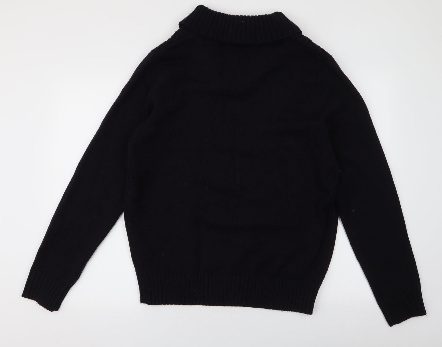 Dunnes Mens Blue Collared  Acrylic Pullover Jumper Size L