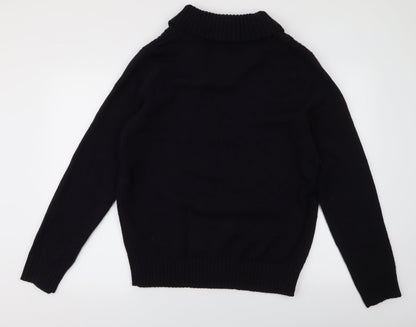 Dunnes Mens Blue Collared  Acrylic Pullover Jumper Size L