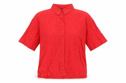 Womens UK Size S F&F Red Basic Button-Up