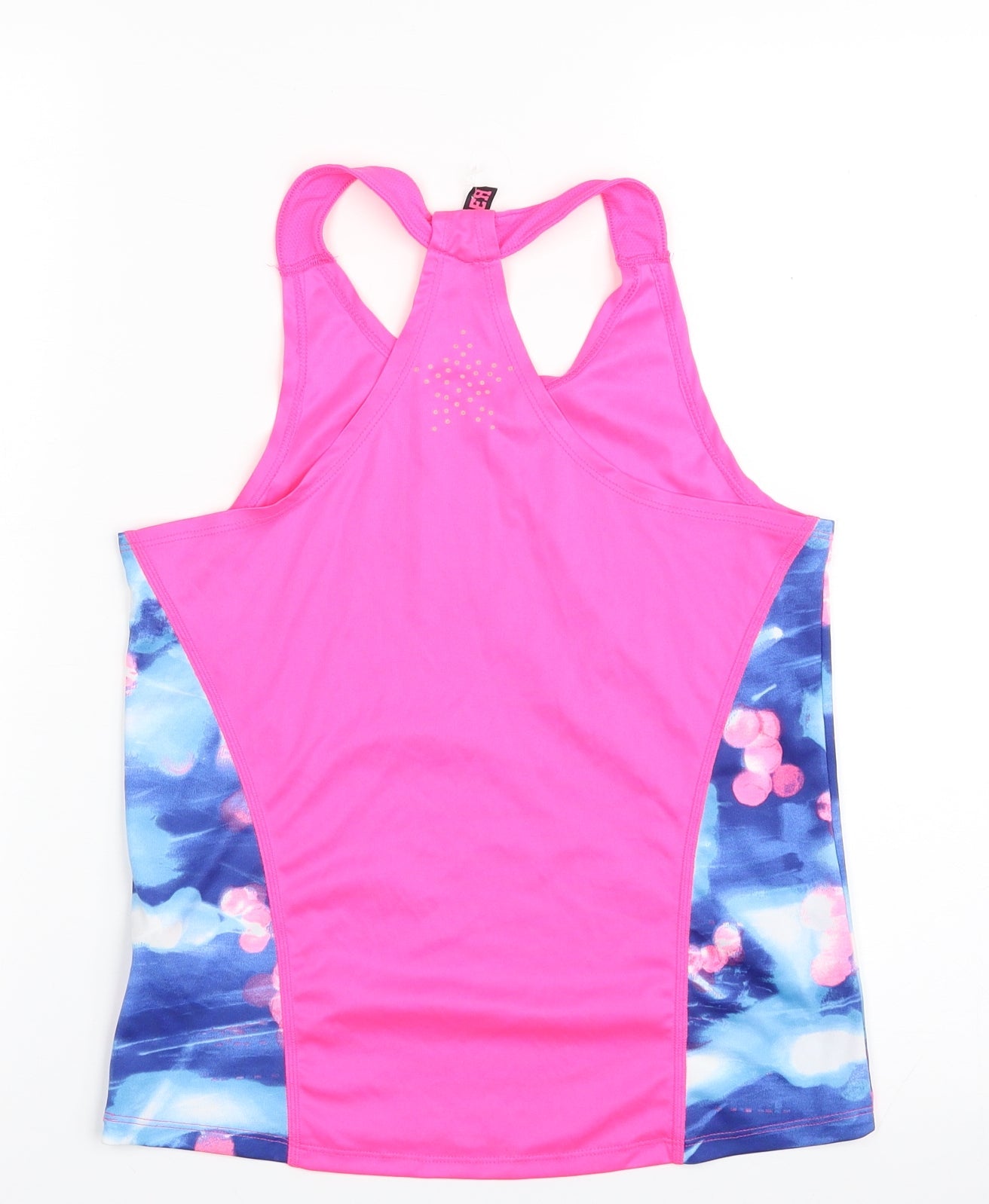 Marks and Spencer Girls Pink Geometric Polyester Vest Sweatshirt Size 12-13 Years  Pullover