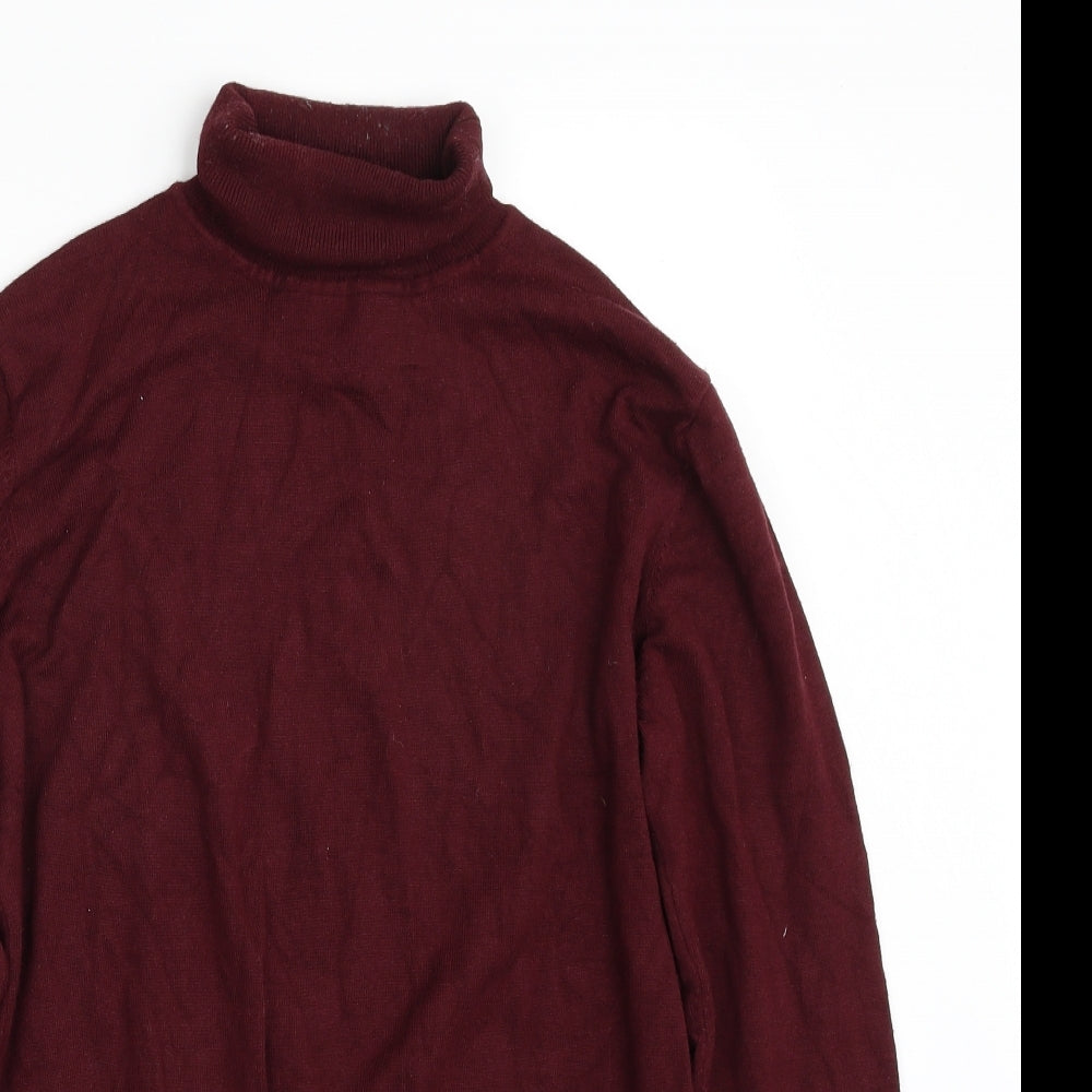 Christiano Baldinucci Womens Purple Roll Neck  Viscose Pullover Jumper Size M
