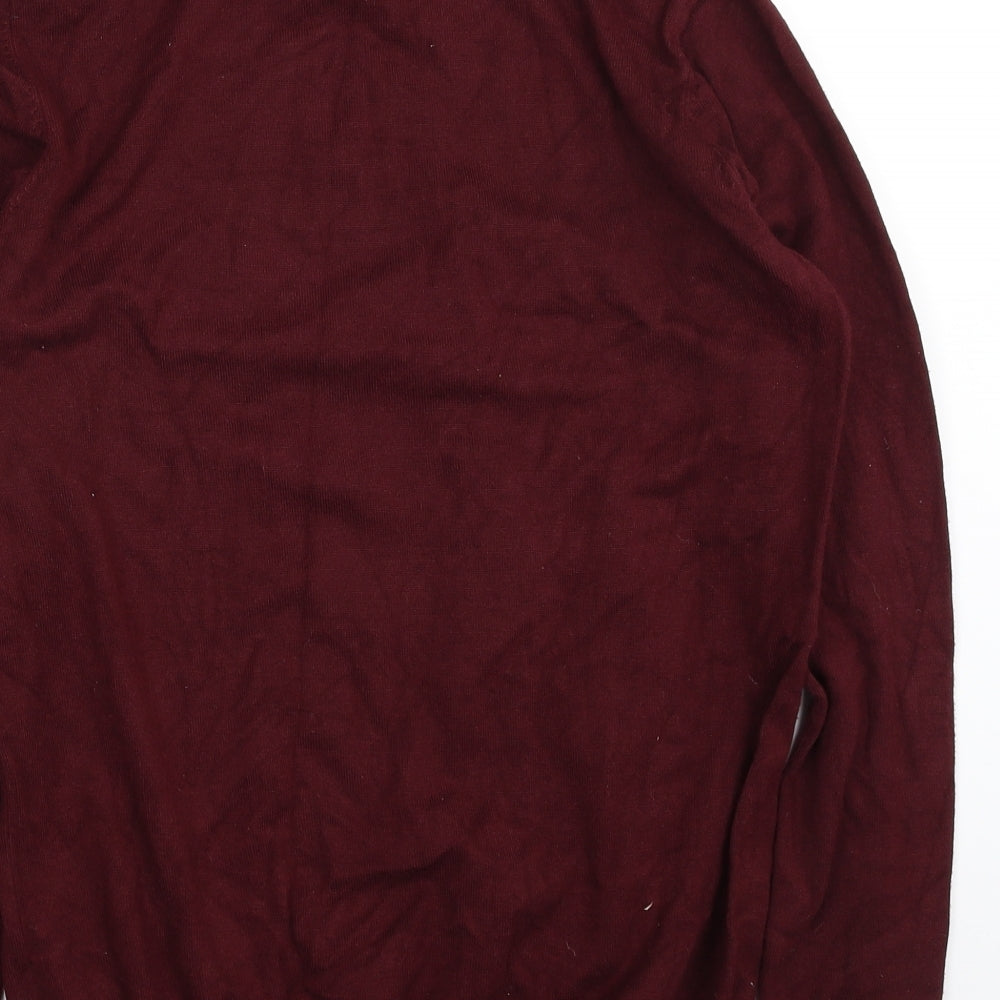Christiano Baldinucci Womens Purple Roll Neck  Viscose Pullover Jumper Size M