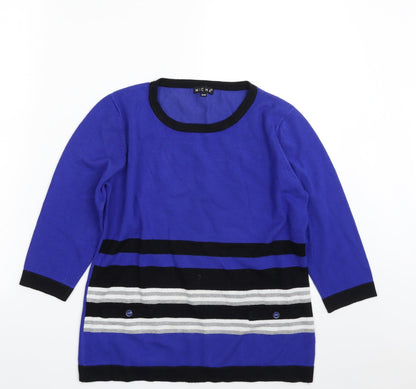Womens UK Size S MICHA Blue Pullover Jumper