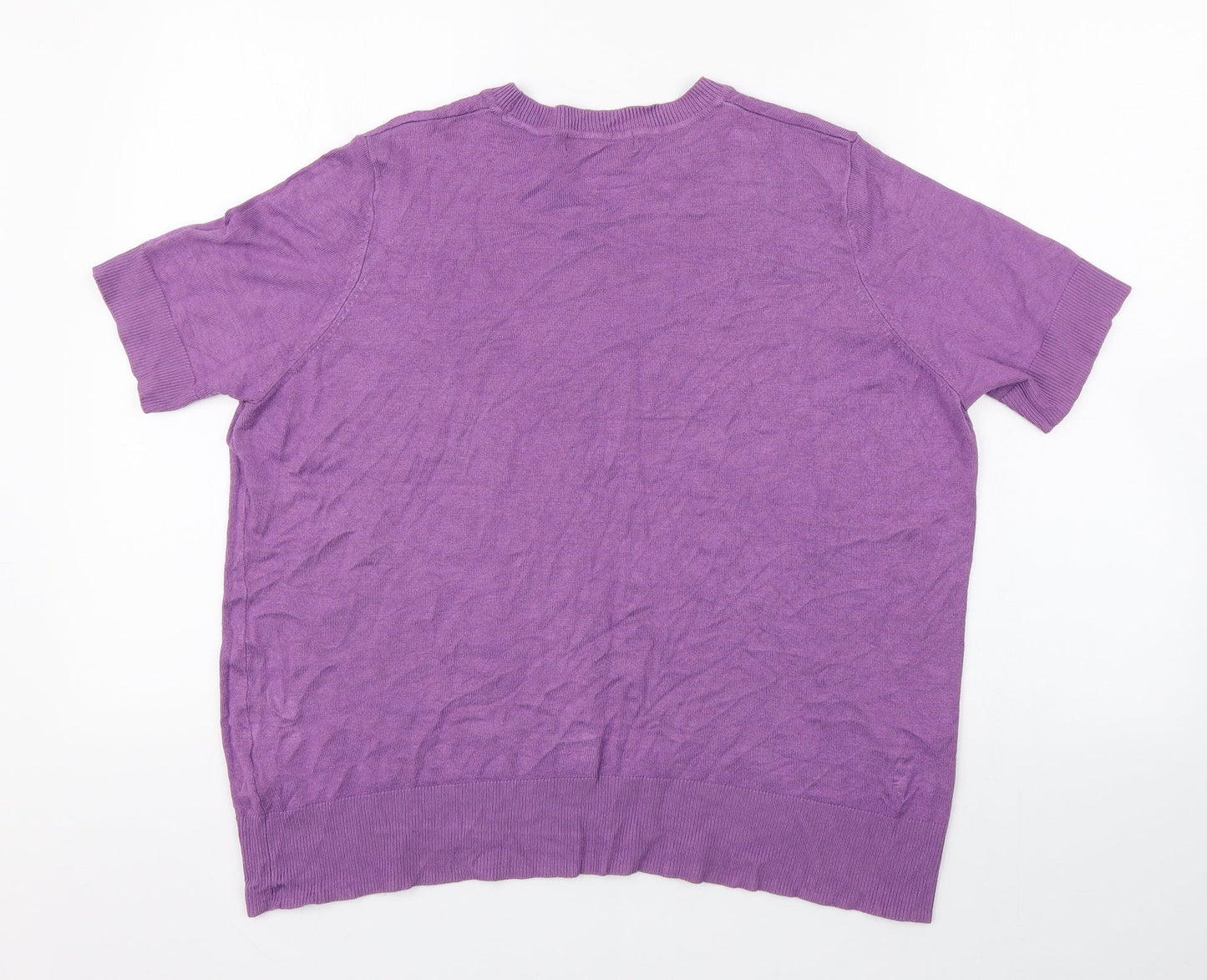 Womens UK Size 16 Marks and Spencer Purple Pullover Jumper