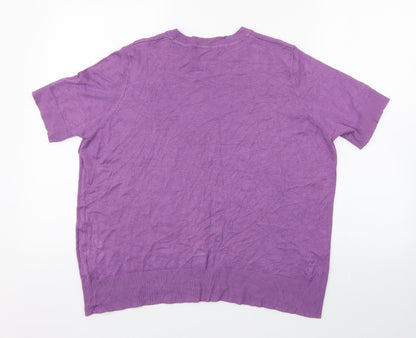 Womens UK Size 16 Marks and Spencer Purple Pullover Jumper