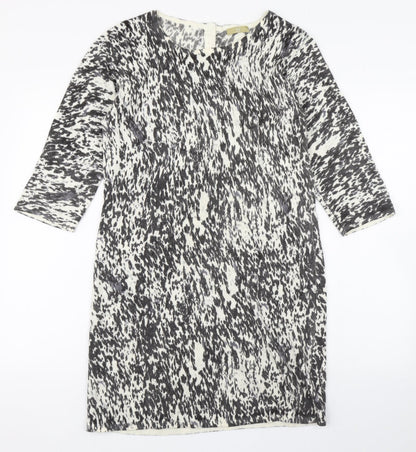 TU Womens Multicoloured Animal Print Acrylic Jumper Dress  Size 14  Round Neck Button