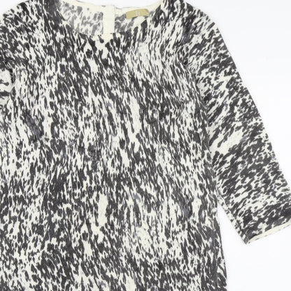 TU Womens Multicoloured Animal Print Acrylic Jumper Dress  Size 14  Round Neck Button