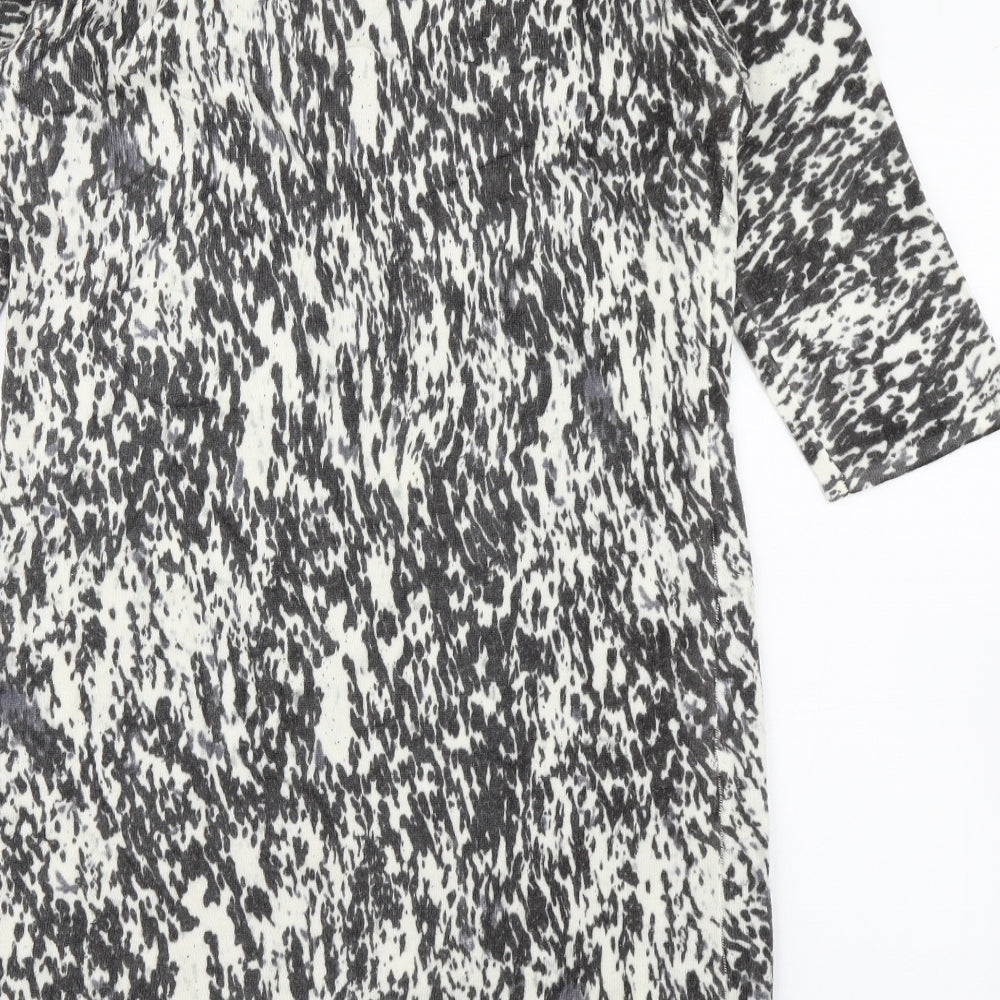 TU Womens Multicoloured Animal Print Acrylic Jumper Dress  Size 14  Round Neck Button