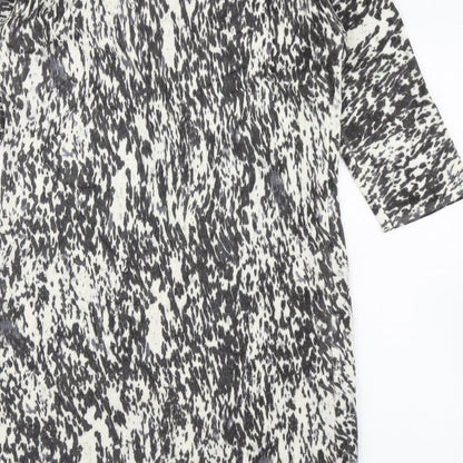 TU Womens Multicoloured Animal Print Acrylic Jumper Dress  Size 14  Round Neck Button