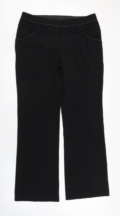 Womens UK Size 12 NEXT Regular Fit  Black Trousers