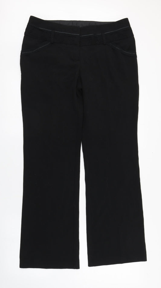Womens UK Size 12 NEXT Regular Fit  Black Trousers