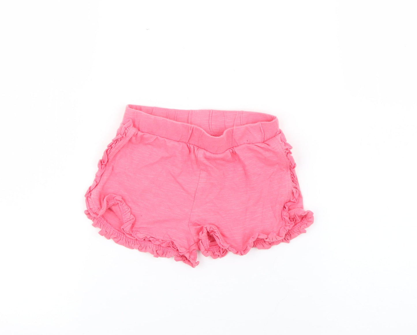 F&F Girls Pink Solid Cotton Capri Sleep Shorts Size 18-24 Months