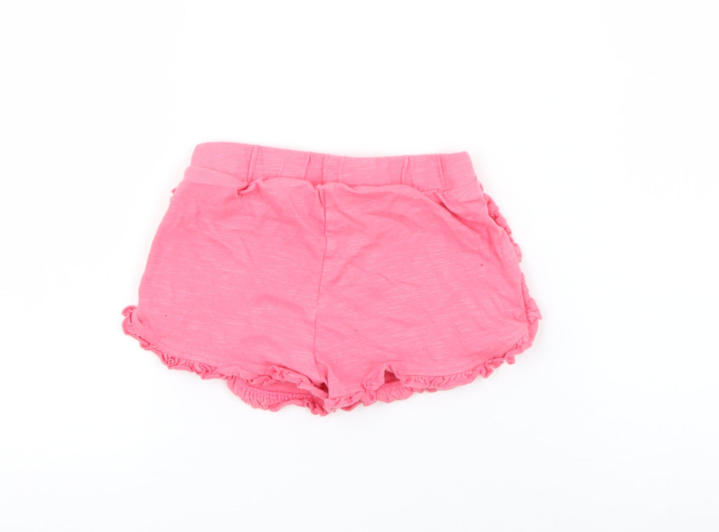 F&F Girls Pink Solid Cotton Capri Sleep Shorts Size 18-24 Months