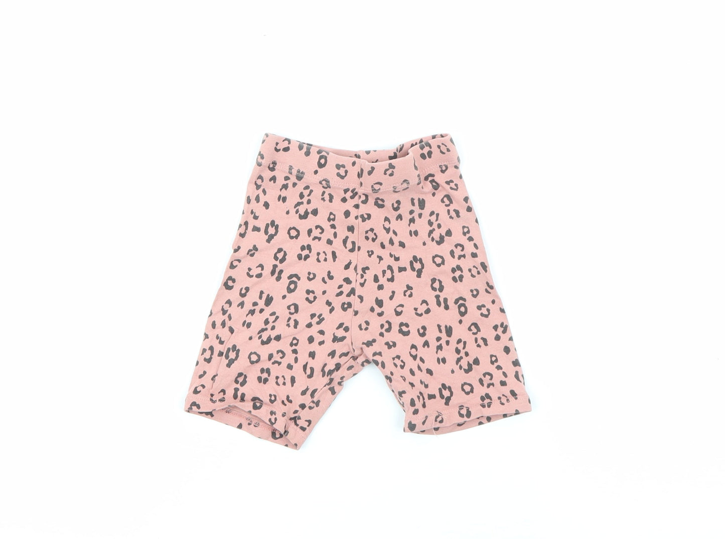 George Girls Pink Animal Print Cotton Pedal Pusher Leggings Size 12-18 Months