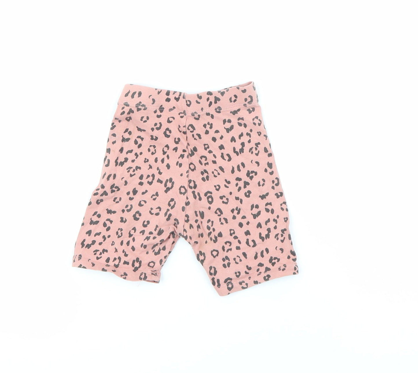 George Girls Pink Animal Print Cotton Pedal Pusher Leggings Size 12-18 Months