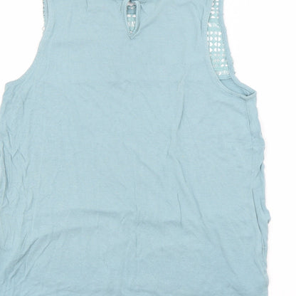 H&M Womens Blue  Polyester Camisole Tank Size S Round Neck