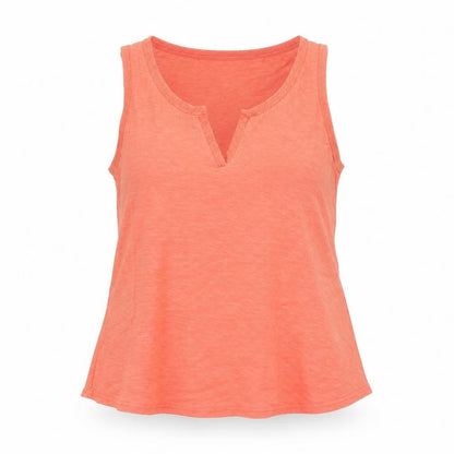 Front view of H&M women’s orange cotton camisole tank, size S, v-neck