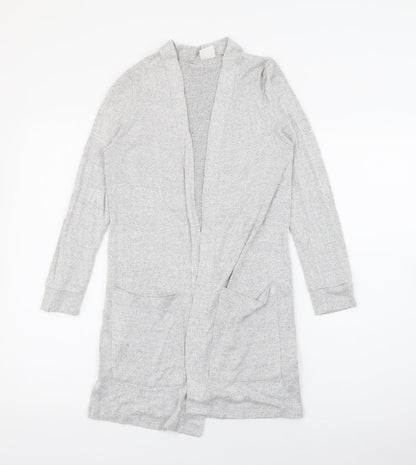 F&F Girls Grey V-Neck  Viscose Cardigan Jumper Size 9-10 Years