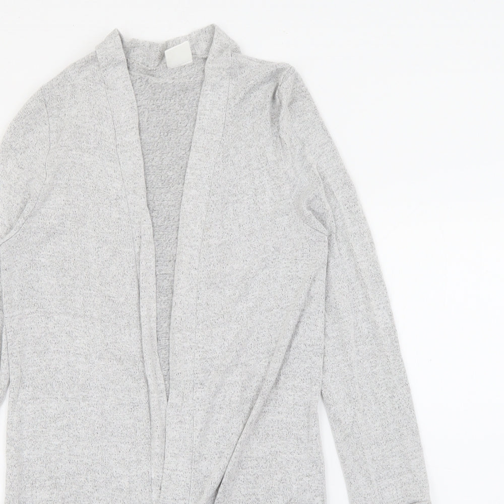 F&F Girls Grey V-Neck  Viscose Cardigan Jumper Size 9-10 Years