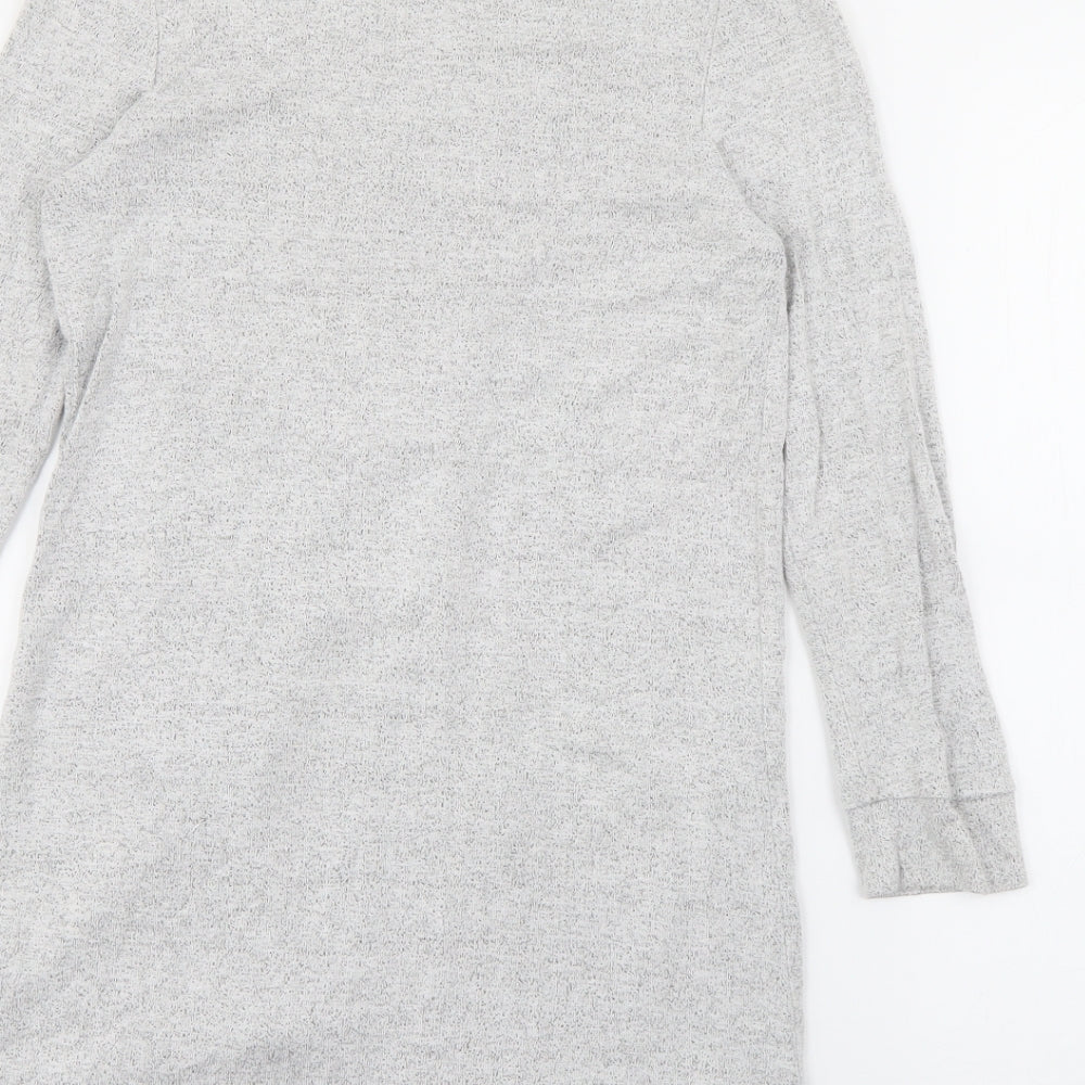 F&F Girls Grey V-Neck  Viscose Cardigan Jumper Size 9-10 Years