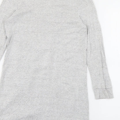 F&F Girls Grey V-Neck  Viscose Cardigan Jumper Size 9-10 Years