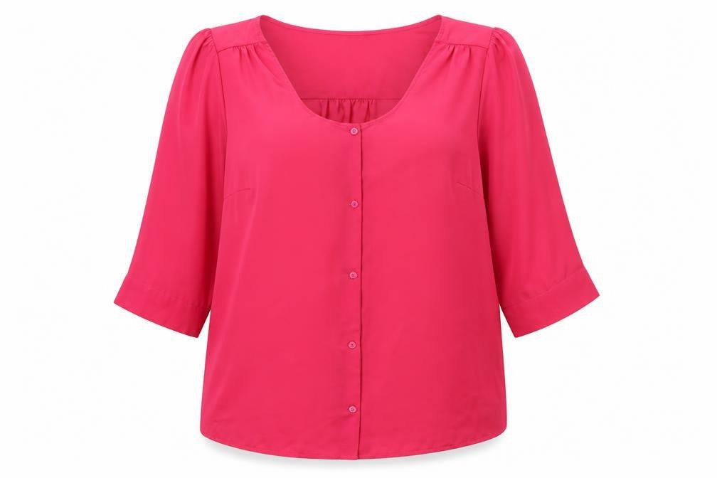Womens UK Size 16 Preworn Pink Basic Blouse