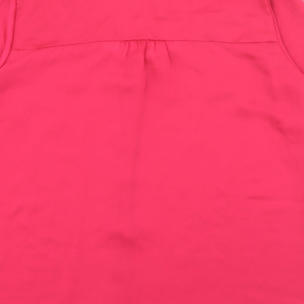 Womens UK Size 16 Preworn Pink Basic Blouse