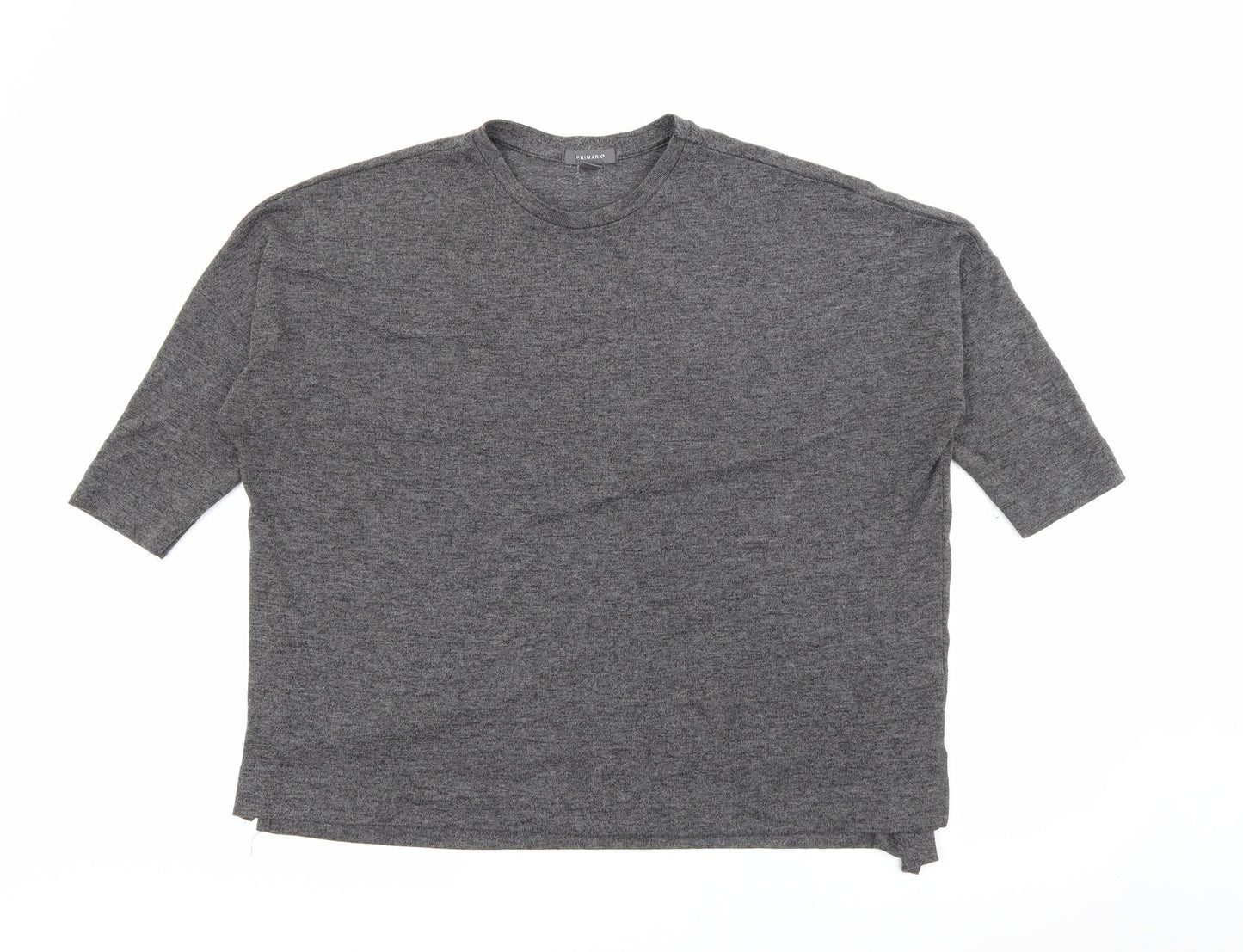 Primark Womens Grey Crew Neck  Polyester Pullover Jumper Size 14