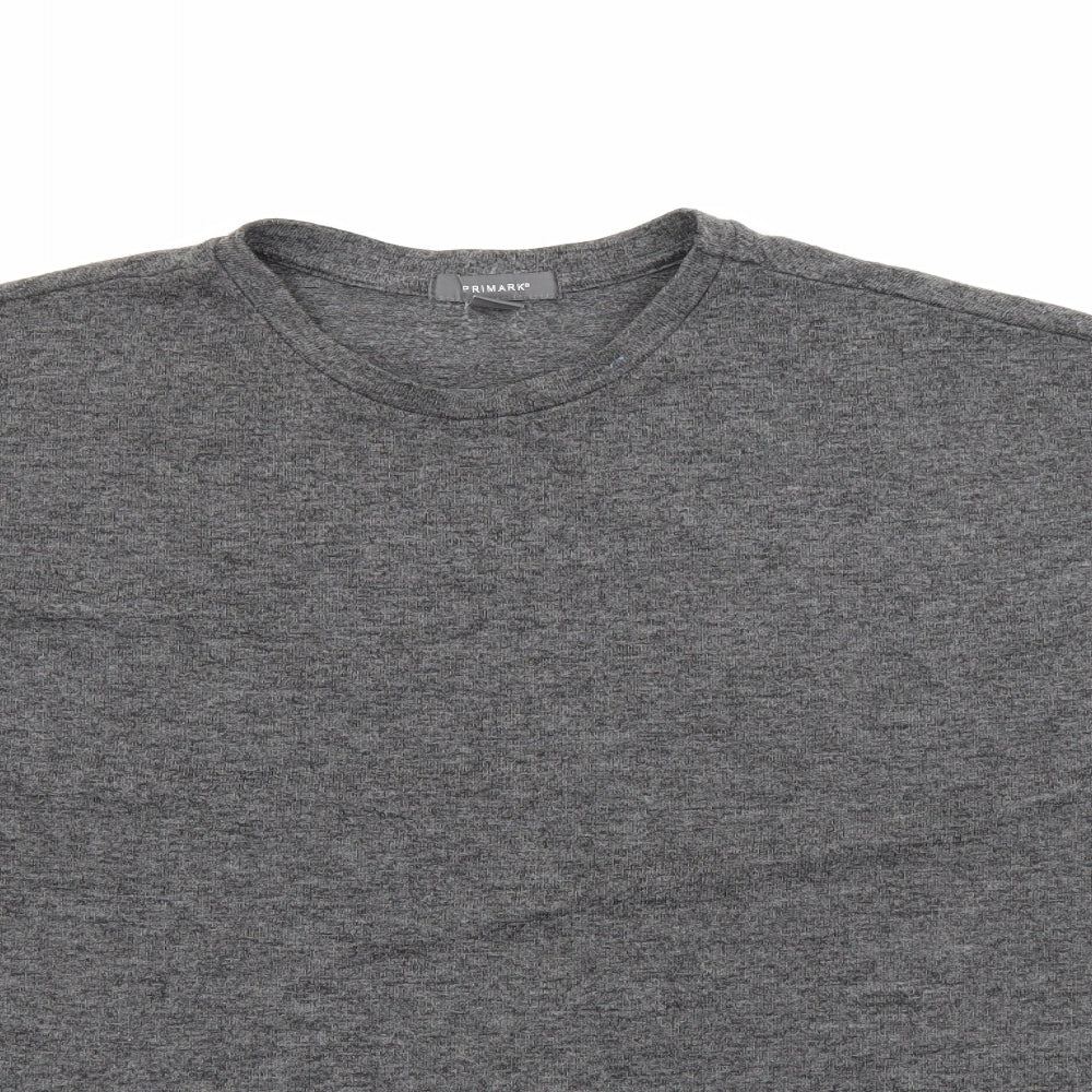 Primark Womens Grey Crew Neck  Polyester Pullover Jumper Size 14