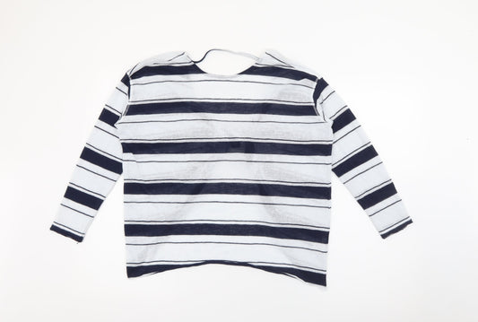 Womens UK Size S Pull & Bear Blue Pullover Jumper