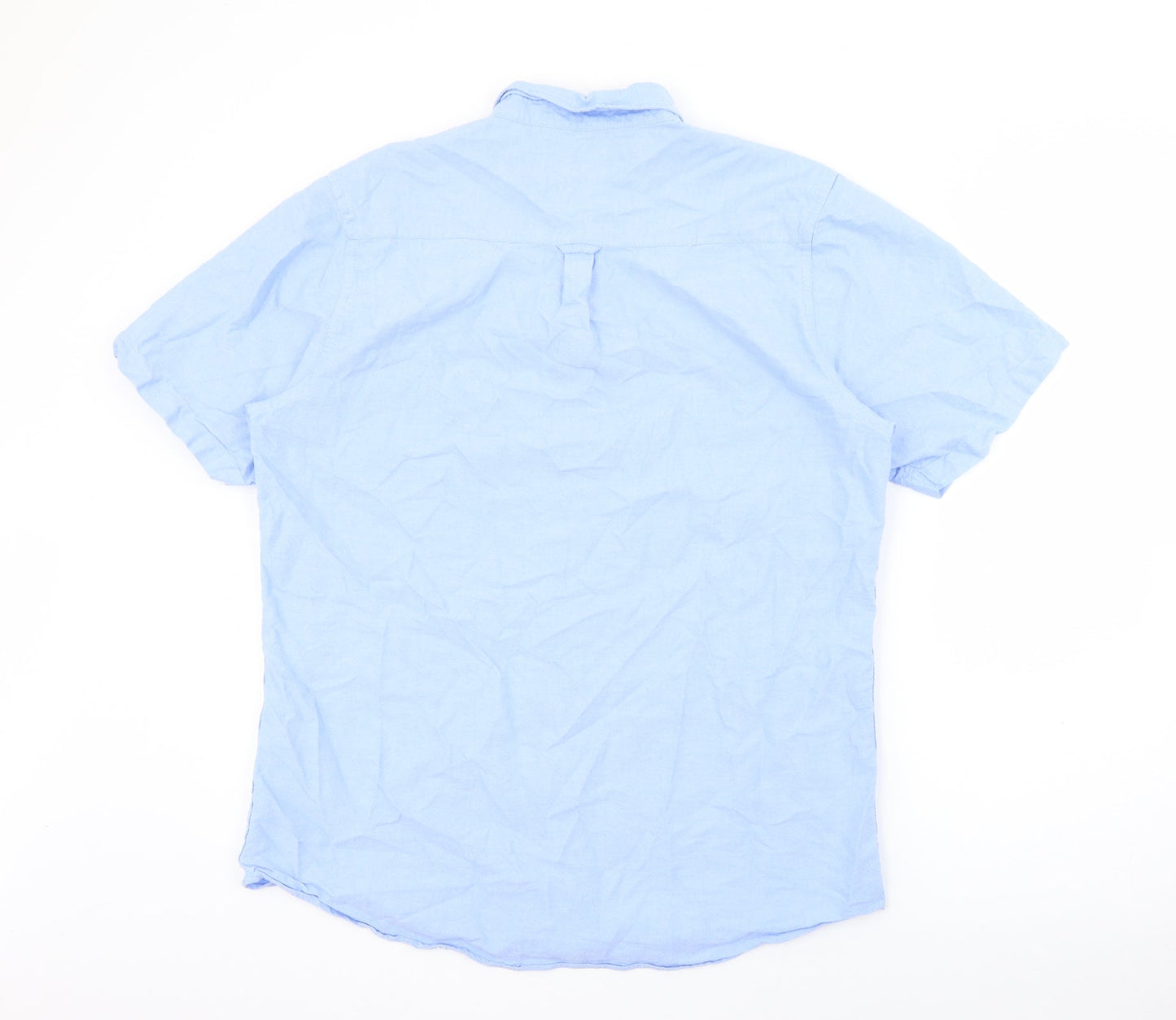 Primark Mens Blue  Cotton  Button-Up Size XL Collared Button