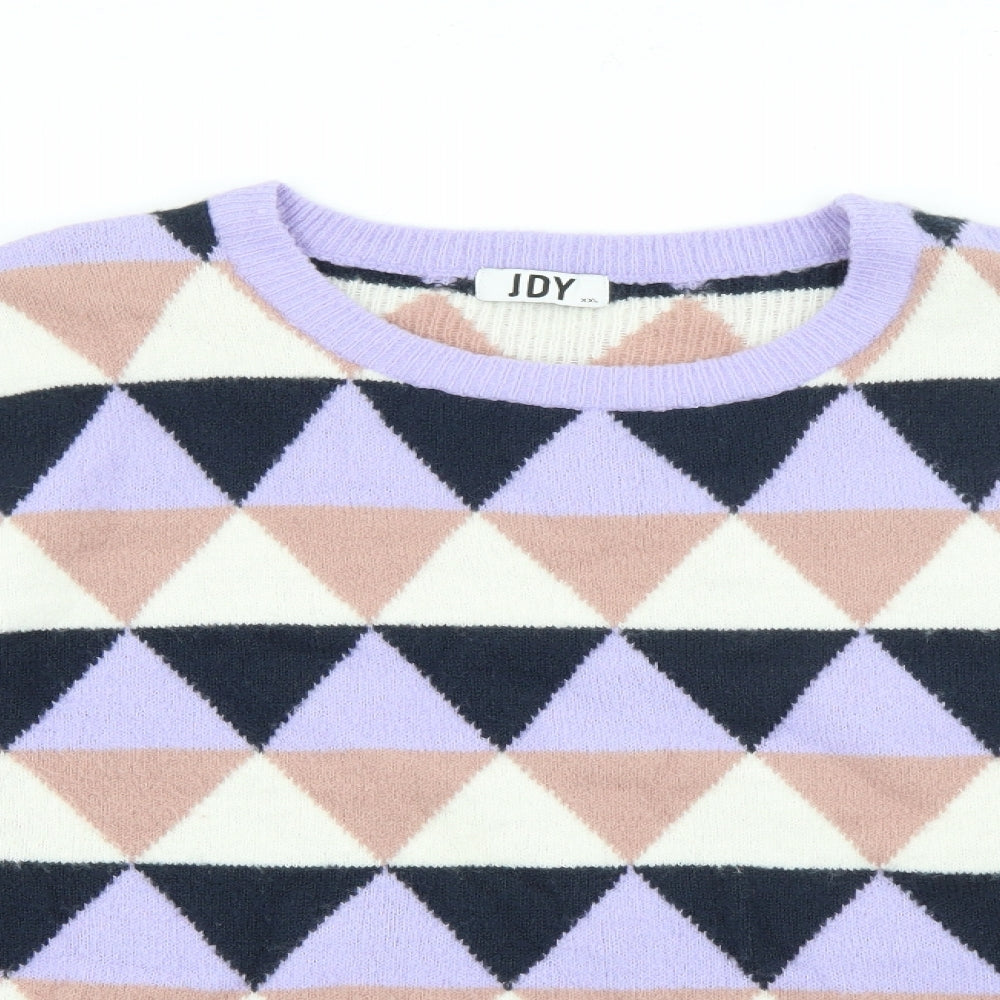 Womens UK Size 2XL JDY Purple Pullover Jumper